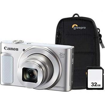 Canon SX620HS Photo Pack – 32 GB SD Card, Class 10, White Case Included