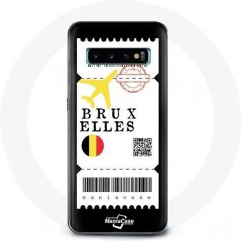 Samsung Galaxy S10 Plus Case Vliegticket Brussel België