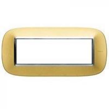 BTicino AX‑Placa 6 m Oro Satinato