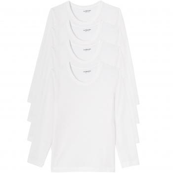 VERTBAUDET Boys' 4 White T-Shirts (Size 3/4Y)