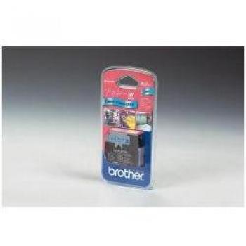 Brother MK521BZ Schreibbandkassette – 8 × 9 mm, blau-schwarz, nicht laminiert, P‑Touch 60/65/75/80/85/110