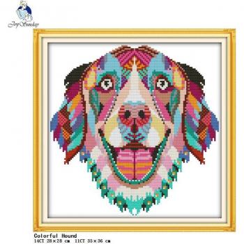 Joy Sunday Kit de Bordado de Punto de Cruz, Animales, Lienzo Impreso