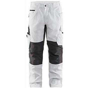Pantaloni in tessuto stretch per artisti 1095 (bianco e grigio scuro) XS