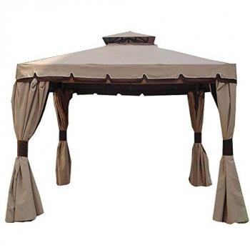 Gazebo 3x4 Metri in Alluminio con Tende e Zanzariera