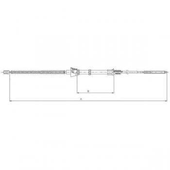 Feststellbremse Seilzug, Textar 44005200 – hinten