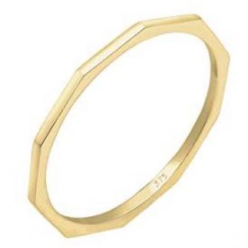 Elli Premium Fingerring Bandring 375 Gelbgold, Geo