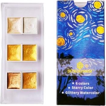 Artist's 6/12 Color Glitter Watercolor Kit