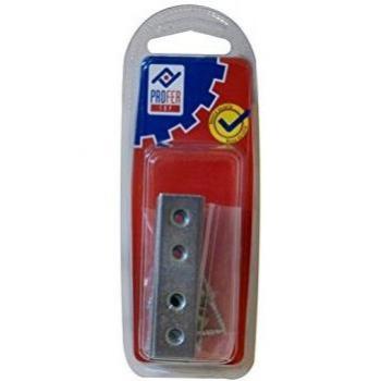 Jonction droite en zinc 60 mm × 15 mm – lot de 4 plaques