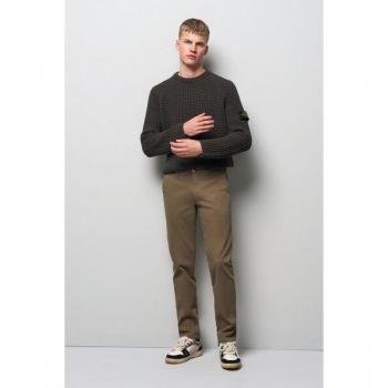 M5.Chino Herren – 36/34 Braun, 98% Baumwolle, 2% Elasthan