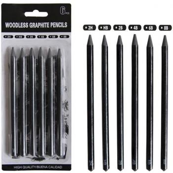 6PCS Charcoal Sketching Pencils Set