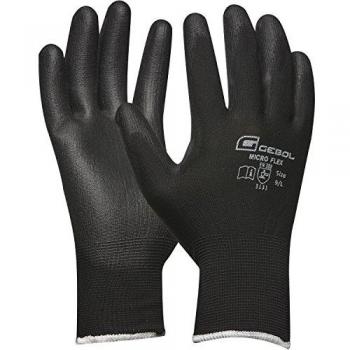 Guanti da lavoro neri Micro Flex Taglia 9