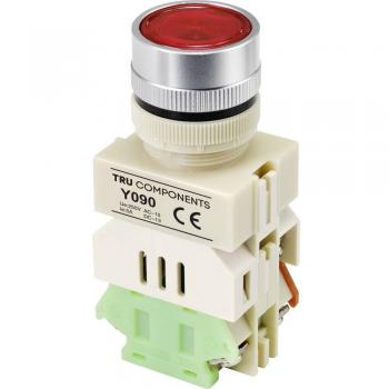 TruComponents 782681 Panel Mount Pushbutton NO/NC Red