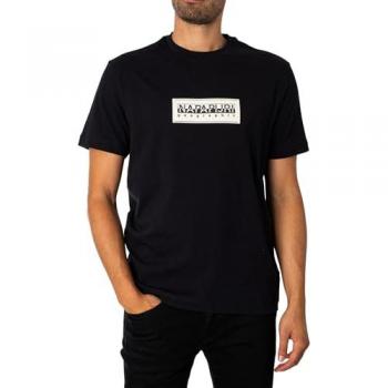Napapijri T-Shirt S-box Logo NP0A4I3L Schwarz Regular Fit Größe S