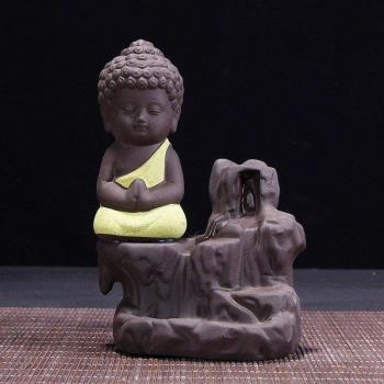 Ceramic Backflow Monk Incense Burner