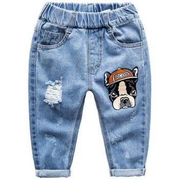 CROAL CHERIE – Pantalon Kawaii « Doggy » (Denim), 90-120 cm