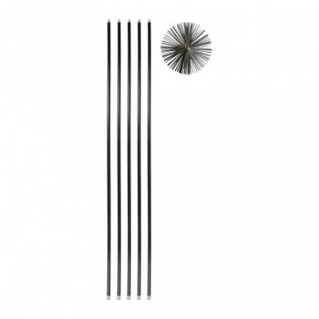 Kit de Nettoyage de Cheminée 7 m – 5 cannes 140 cm + Hérisson acier 200 mm