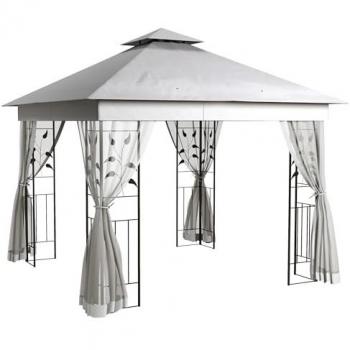 3(m) x 3(m) Garden Metal Gazebo Marquee Party Tent Canopy Shelter Pavilion Grey