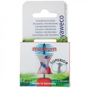 Yaweco Interdentalbürsten Set – Mittelgröße, Rot – 7 Stück – 4,10 €