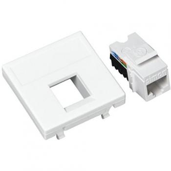 Placa K45 SIMON 1 Conector RJ45 Cat5E UTP Blanco