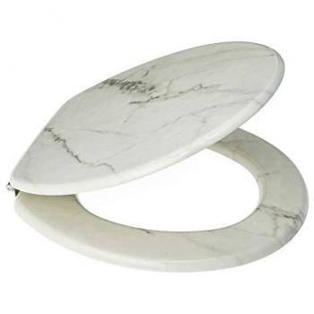 Blue Canyon Premium Marble Design MDF Toilet Seat with Rust‑Proof Hinges