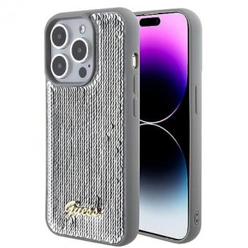 Custodia Guess per iPhone 15 Pro con Paillettes Argento