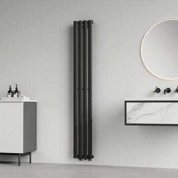 Pannello Termosifone Nore a Acqua Calda 160×24 cm Nero