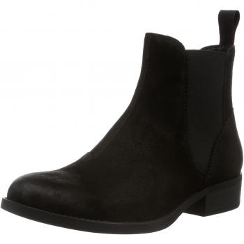 Bottes Chelsea de luxe, cuir nubuck noir, talon cubain – 37