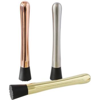 UPORS 8‑Zoll Muddler – Schwarzer Rillen‑Eishammer für Obst & Wein