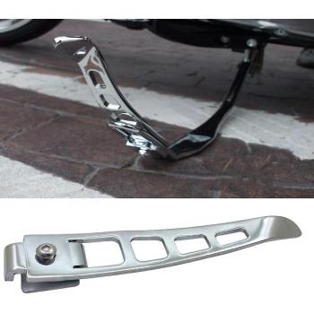 Extension de support motorisé 1 CNC – Kickstand chrome pour Harley Dyna (Low Rider, Street Bob, Fat Bob, Fxdf, Fxdb, Fld)