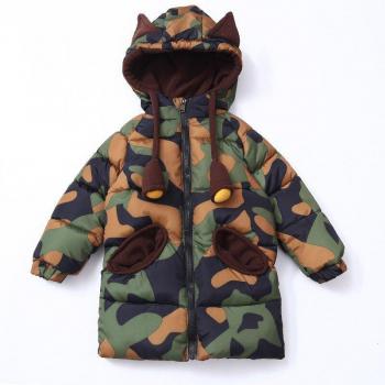 Manteau d'Automne à Capuche Camouflage Bébé Garçon