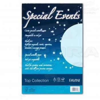 Favini Carta Metallizzata Special Events 120gr A4 20fg Azzurro 02