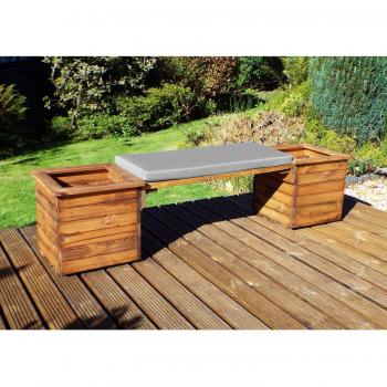 Deluxe Planter Bench with Seat Cushion