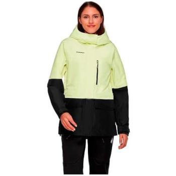 Thermo‑Hooded Freeride Jacket, Mammut Fall Line HS, Women – Sulai Black (M)