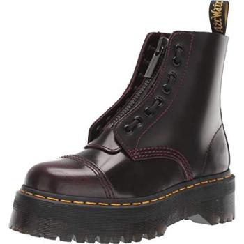 Women’s Arcadia Red Leather Platform Boots by Dr. Martens