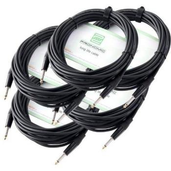 5er Set Pronomic Stage INST-10 Instrumentenkabel 10m