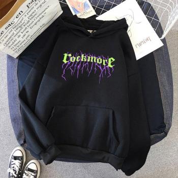 Plus Size Women's Gothic Letter Print Hoodie