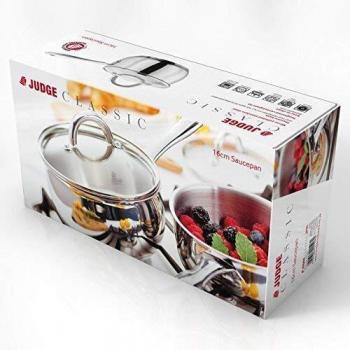 Judge Classic 22cm Saucepan With Glass Lid