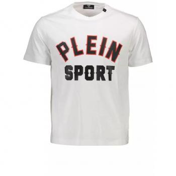 Plein Sport Medium White Cotton T-Shirt for Men