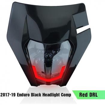 Supermoto Muggyz Powerzone con Faro 19 DRL Negro‑Rojo