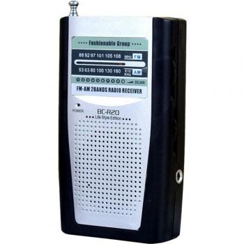 Portable Mini Radio with AM/FM Tuner and Telescopic Antenna