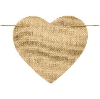 Burlap Lace Love Heart Garland Pack