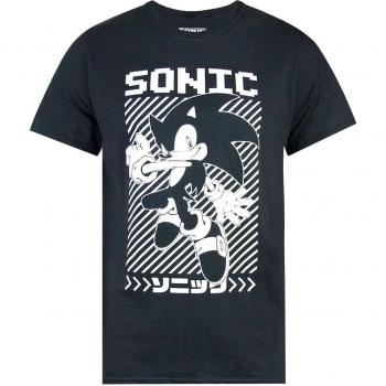 T-shirt Sonic le Hérisson Graphique Noir
