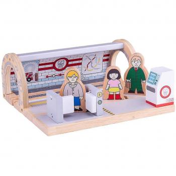 Bigjigs Rail Wooden Metro Station Playset