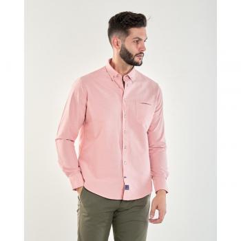 Camisa Oxford de Hombre en Color Naranja