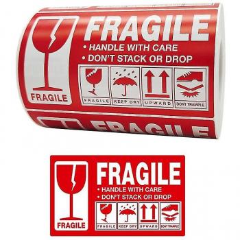 Sticker de Sécurité « À Manipuler Doucement » – Lot 500