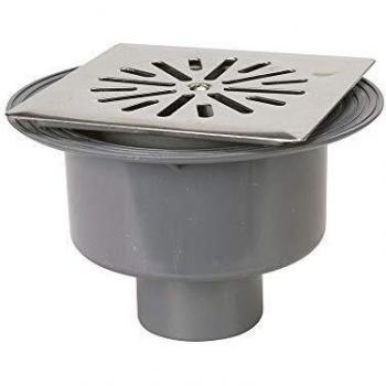 Siphon Extensible avec Grille Inox 125 x 125 Crearplast