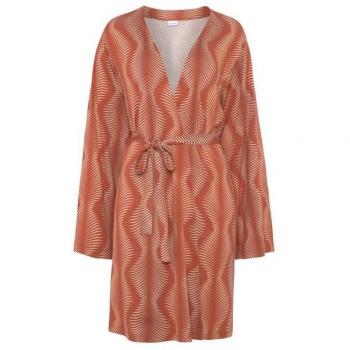 LASCANA Kimono, Kurzform, Single-Jersey, Kimono-Kragen, Gürtel, mit graph