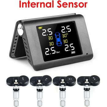 Real-Time Solar TPMS with 4 Sensors for Car Tire Pressure Monitoring