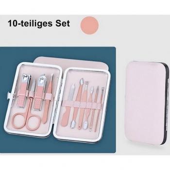 Rosa Maniküre-Set mit Pediküre-Set 10-teilig von TPFBeauty