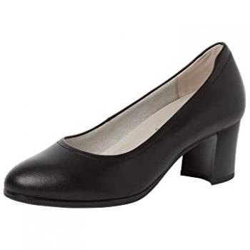 Jana Damen Keilpumps Schwarz Flach 40